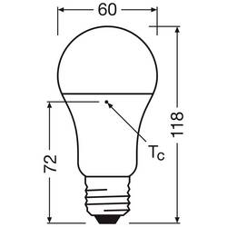 OSRAM HOMELIGHTING 4099854109973 LED Energetická třída (EEK2021) E (A - G) E27 klasická žárovka 13 W = 100 W neutrální bílá (Ø x v) 60 mm x 118 mm
