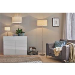 Paulmann Tessa 70922 stojací lampa LED E27 60 W krémová, nerezová ocel kartáčovaná