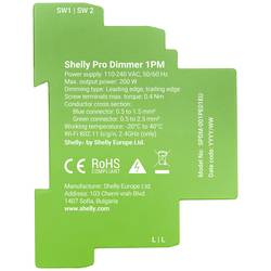 Shelly Shelly Pro Dimmer 1PM Shelly relé na DIN lištu Bluetooth, Wi-Fi
