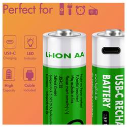 LogiLink LR6RCB2 akumulátor AA, Li-Ion, 1850 mAh, 1.5 V, 2 ks