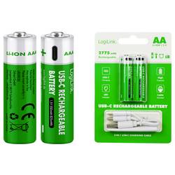 LogiLink LR6RCB2 akumulátor AA, Li-Ion, 1850 mAh, 1.5 V, 2 ks