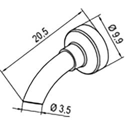 Ersa 0472ER horkovzdušná tryska horkovzdušné trysky Velikost hrotů 3.50 mm Délka hrotů 20.50 mm Obsah 1 ks