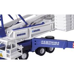 Kibri 13601 H0 model nákladního vozidla MAN SK s plošinový vozík SCHEUERLE se spodním dílem kolejnice