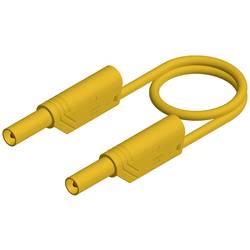Hirschmann Test & Measurement MLS WS 25/1 ge bezpečnostní měřicí kabely lamelová zástrčka 4 mm lamelová zástrčka 4 mm 25.00 cm žlutá 1 ks