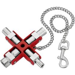 Knipex 00 11 06 Univerzální klíč pro všechny běžné rozvodné skříně a uzavírací systémy klíč od skříňového rozvaděče 1 ks