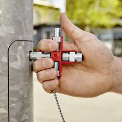 Knipex 00 11 06 Univerzální klíč pro všechny běžné rozvodné skříně a uzavírací systémy klíč od skříňového rozvaděče 1 ks