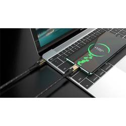 Oehlbach USB kabel USB 3.2 Gen2 USB-C ® zástrčka, USB-C ® zástrčka 0.50 m černá/zlatá třížilový stíněný D1C9530