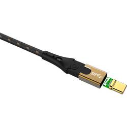 Oehlbach USB kabel USB 3.2 Gen2 USB-C ® zástrčka, USB-C ® zástrčka 0.50 m černá/zlatá třížilový stíněný D1C9530
