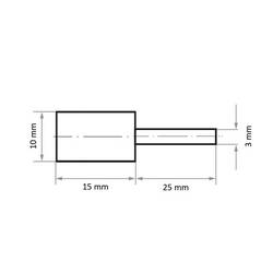 LUKAS-ERZETT A250001013 Upínání nástroje GTZY pro brusné hlavice 10 x 15 mm dřík 3 mm 5 ks
