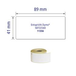 Avery-Zweckform etikety v roli kompatibilní náhradní DYMO 11356, S0722560 41 x 89 mm fólie bílá 200 ks přemístitelné jmenovky AS0722560