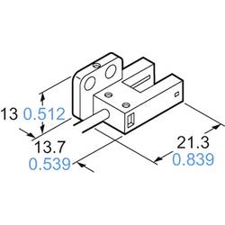 Panasonic vidlicová světelná závora PM-F45-P PM-F45-P typ F spínání za světla, spínání za tmy 5 - 24 V/DC 1 ks