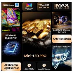 Hisense 55U7Q PRO LED TV, 139 cm 55 palec, E (A - G), DVB-T2, DVB-C, DVB-S2, UHD, Smart TV, WLAN, černá