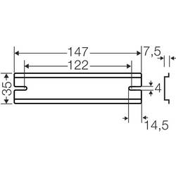 Hensel DK TS 10 62000125 Support rail ocel 147 mm 1 ks