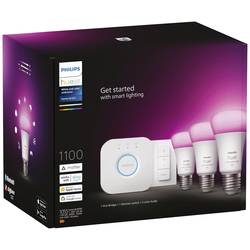 Philips Hue LED žárovka 871951429135500 Energetická třída (EEK2021): F (A - G) Hue White & Col. Amb. 3er Starter Set inkl. DimmerSwitch 3x800lm 75W E27 11 W