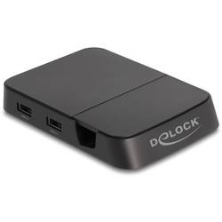 Delock 88018 USB-C®, USB 2.0, HDMI™ stojanová nabíječka na mobil černá Vhodné pro mobil: Smartphones mit USB-C Anschluss