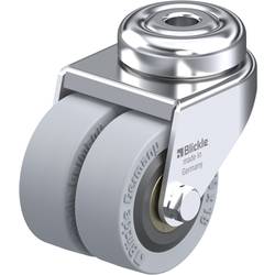 Blickle 105379 LMDA-VPA 50K Dvojité otočné kolečko ve vidlici Ø kola: 50 mm nosnost (max.): 80 kg 1 ks