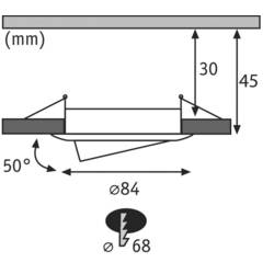 Paulmann 93484 Nova vestavné svítidlo, LED, LED, 18 W, bílá (matná)