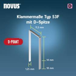 Novus Tools 042-0788 svorky z plochého drátu Typ 53F 1200 ks Rozměry (d x š) 6 mm x 11.3 mm