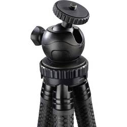 Hama trojnohý stativ 1/4palcové min./max.výška=16 - 27 cm černá pro chytré telefony a akční kamery, kulová hlava