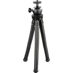 Hama trojnohý stativ 1/4palcové min./max.výška=16 - 27 cm černá pro chytré telefony a akční kamery, kulová hlava