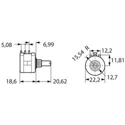 Bourns 3590S-2-202L precizní potenciometr, 2 W, 2 kΩ, 1 ks