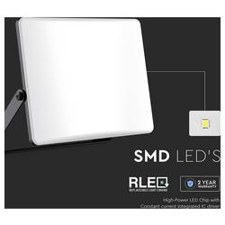V-TAC VT-44107CCT 23767 venkovní LED reflektor Energetická třída (EEK2021): F (A - G) 100 W Barvy světla (LED svítidlo): přírodní bílá