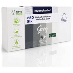 magnetoplan Grey moderační karta barevně tříděná , šedá obdélníkový 200 mm x 100 mm 250 ks