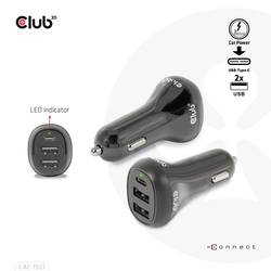 club3D CAC-1921 USB nabíječka, 2x USB A, 1x USB-C®, 36 W, černá