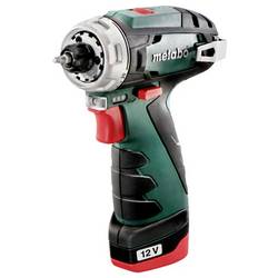 Metabo PowerMaxx BS Basic aku vrtací šroubovák, 12 V, 2.0 Ah Li-Ion vč. 2x aku, vč. nabíječky, 600984000