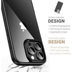 JT Berlin BackCase Pankow Hybrid zadní kryt na mobil Apple iPhone 16 Pro Max černá, transparentní 1552552 11097