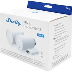 Shelly Shelly BLU TRV Heizkörperthermostat 2-er Pack Gateway, termostatická hlavice na radiátor Bluetooth Low Energy, Wi-Fi