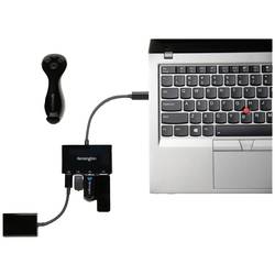 Kensington K39124EU USB Hub 4 porty USB-A, USB-C® USB 3.0 5 GBit/s s konektorem USB C černá CH1000 USB-C 4-Port Hub