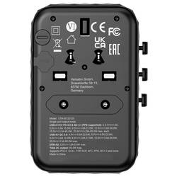 Verbatim UTA-05 GaN III USB nabíječka, GaN, 2x USB A, 2x USB-C®, 65 W, Dodávka energie, Power Delivery 3.0, QC 4+, Rychlé nabíjení, SuperCharge, Adaptivní