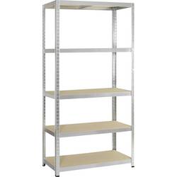 IRONSIDE 140022 skladový regál –- kompletní regál , (š x v x h) 900 x 1800 x 400 mm, kov, dřevo, dřevěná podlaha