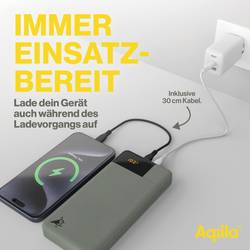Aqiila Powerbird B20M powerbanka Li-Pol, 20000 mAh, USB-A, USB-C®, mechově zelená