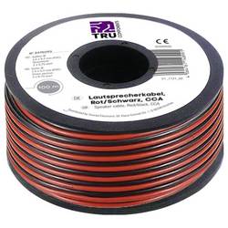 TRU COMPONENTS TC-9202504 reproduktorový kabel 2 x 0.75 mm² černočervená 100 m