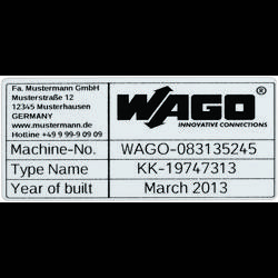 WAGO 210-804 210-804 etikety pro termotransferovou tiskárnu Potisknutelná plocha: 99 x 44 mm stříbrná Počet markerů: 500 500 ks