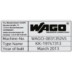 WAGO 210-804 210-804 etikety pro termotransferovou tiskárnu Potisknutelná plocha: 99 x 44 mm stříbrná Počet markerů: 500 500 ks