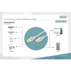 Digitus DK-1644-A-005-10 RJ45 síťové kabely, propojovací kabely CAT 6A S/FTP 0.50 m šedá 1 ks