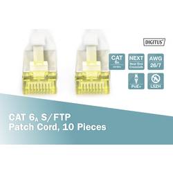 Digitus DK-1644-A-005-10 RJ45 síťové kabely, propojovací kabely CAT 6A S/FTP 0.50 m šedá 1 ks