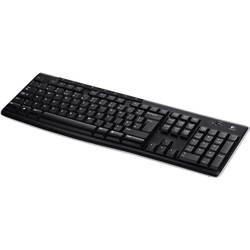 Logitech K270 Wireless Keyboard bezdrátový klávesnice německá, QWERTZ černá odolné proti stříkající vodě