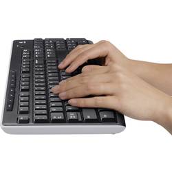 Logitech K270 Wireless Keyboard bezdrátový klávesnice německá, QWERTZ černá odolné proti stříkající vodě