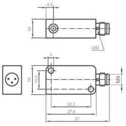 Pepperl+Fuchs indukční senzor přiblížení 10 x 16 mm zarovnaná PNP NBB2-V3-E2-V3