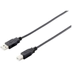 Equip USB kabel USB 2.0 USB-A zástrčka, USB-B zástrčka 3.00 m černá dvoužilový stíněný 128861