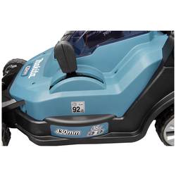 Makita Akku-Rasenmäher DLM432PT2 2x18V Set 2 Akkus 5,0Ah, Doppelladegerät akumulátor Akumulátorová sekačka + 2. akumulátor, vč. nabíječky 18 V šířka sekání 430