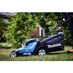 Makita Akku-Rasenmäher DLM432PT2 2x18V Set 2 Akkus 5,0Ah, Doppelladegerät akumulátor Akumulátorová sekačka + 2. akumulátor, vč. nabíječky 18 V šířka sekání 430