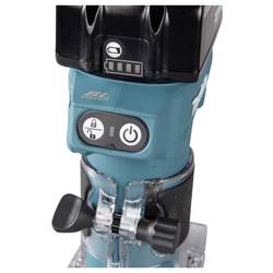 Makita DRT52Z Aku ohraňovací frézka, Délka 134 mm, Pracovní délka 42 mm, Ø hřídele 6 mm