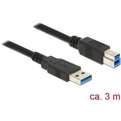 Delock USB kabel USB 3.2 Gen1 USB-A zástrčka, USB-B zástrčka 3.00 m černá pozlacené kontakty 85069