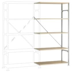 Manuflex RB1125 přístavný modul regálu oddělení , (š x v x h) 970 x 2000 x 300 mm, ocel, dřevěná podlaha, pozinkovaná