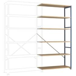 Manuflex RP1426.2001 přístavný modul regálu oddělení , (š x v x h) 1.22 x 2.5 x 40 mm, ocel, dřevěná podlaha, červená, oranžová